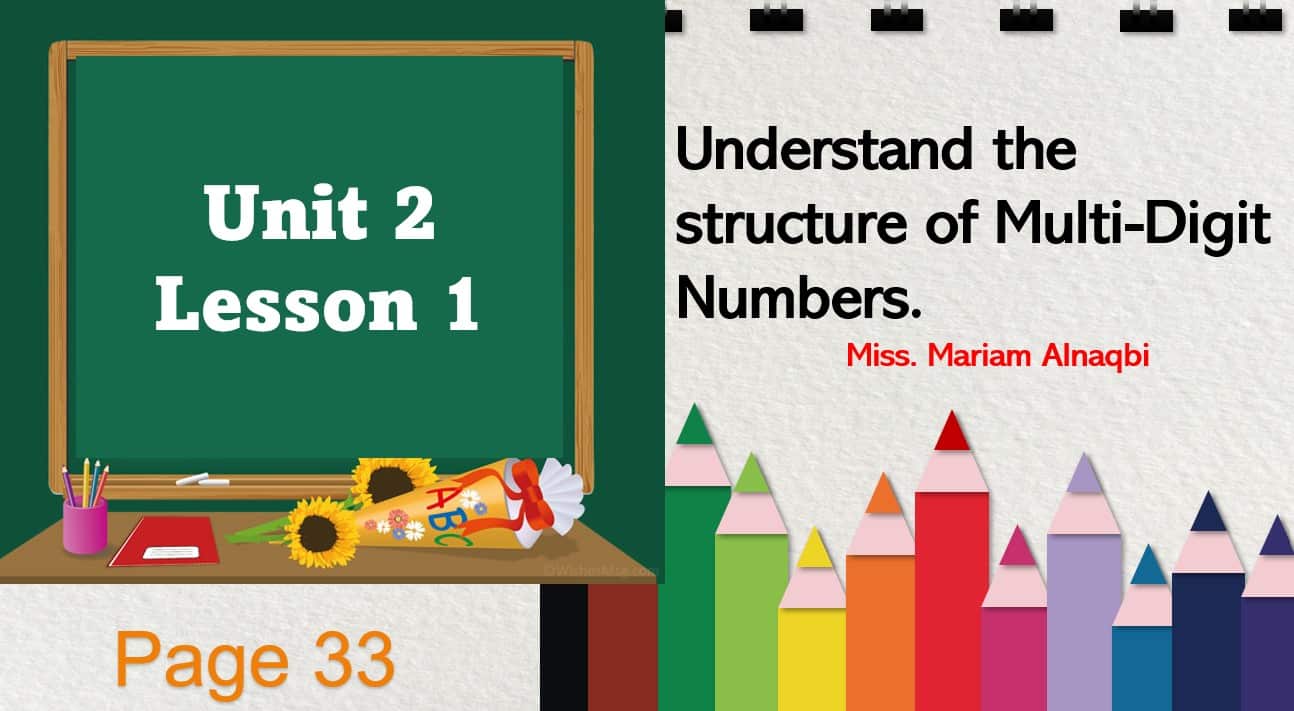 حل درس Understand the structure of Multi-Digit Numbers الرياضيات المتكاملة الصف الرابع - بوربوينت