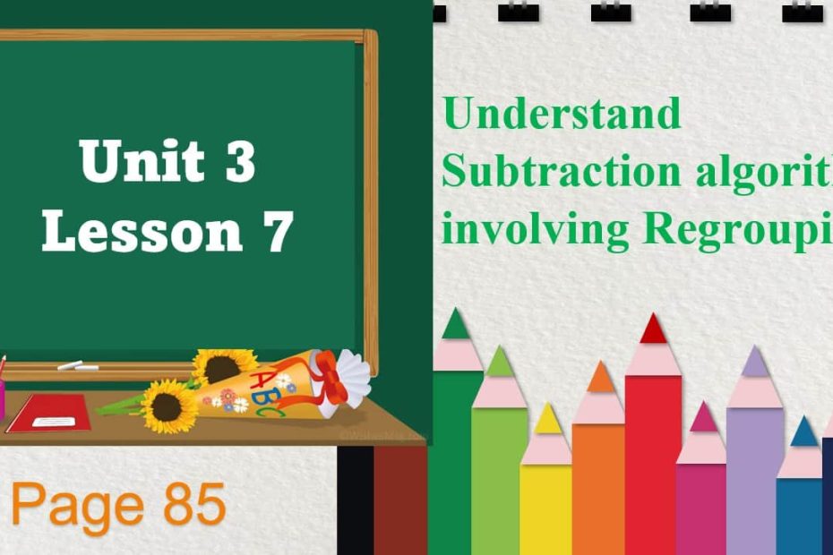 حل درس Understand Subtraction algorithm involving Regrouping الرياضيات المتكاملة الصف الرابع - بوربوينت