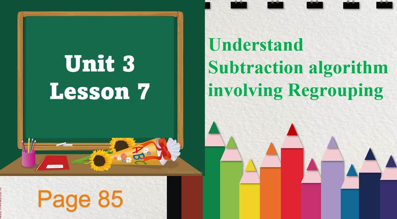 حل درس Understand Subtraction algorithm involving Regrouping الرياضيات المتكاملة الصف الرابع - بوربوينت