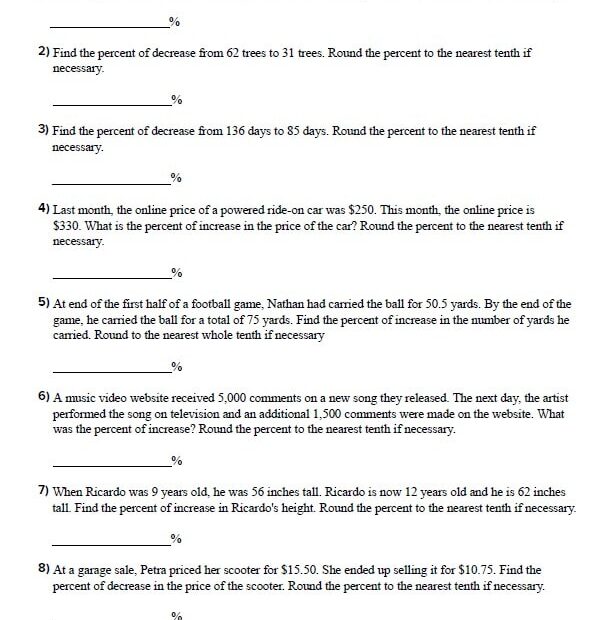 حل أوراق عمل Lesson 2-1 Practice Item Bank الرياضيات المتكاملة الصف السابع ريفيل