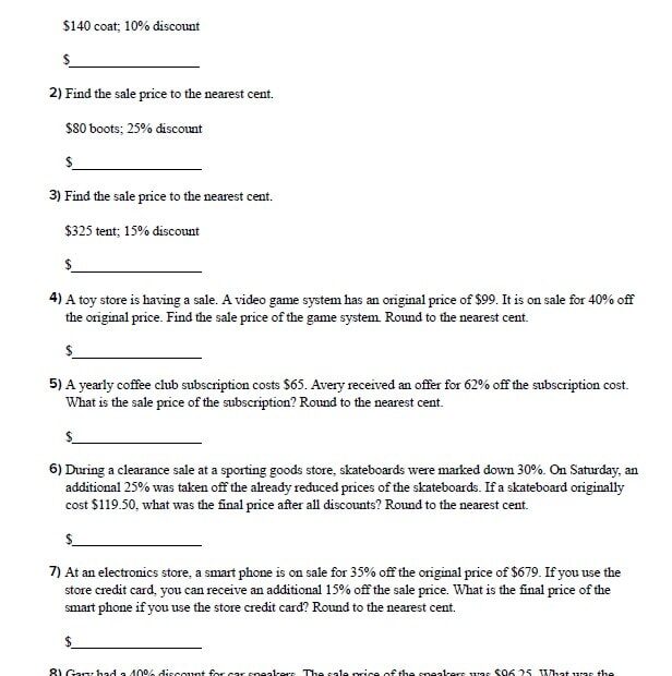 حل أوراق عمل Lesson 2-4 Practice Item Bank الرياضيات المتكاملة الصف السابع ريفيل