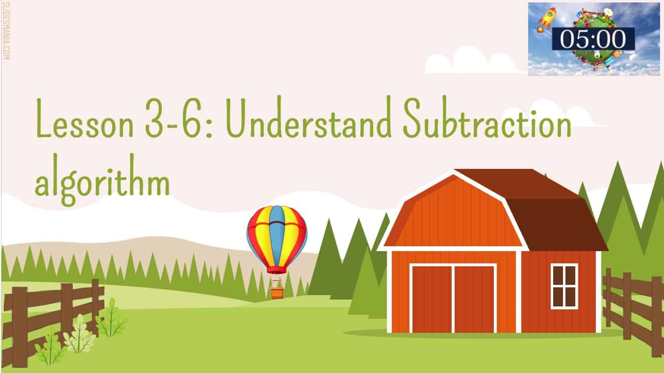 حل درس Understand Subtraction algorithm الرياضيات المتكاملة الصف الرابع - بوربوينت