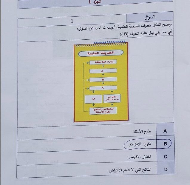 امتحان نهائي العلوم المتكاملة الصف الرابع عام بريدج الفصل الدراسي الأول 2023-2024