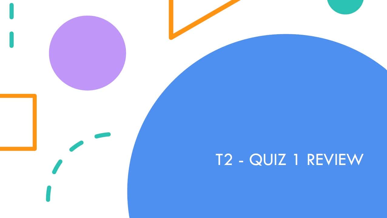 حل QUIZ 1 REVIEW الرياضيات المتكاملة الصف الرابع ريفيل