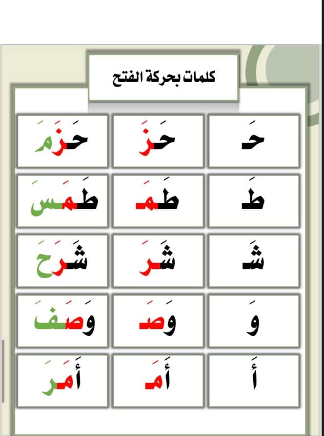 ملزمة نشاط قرائي اللغة العربية الصف الأول