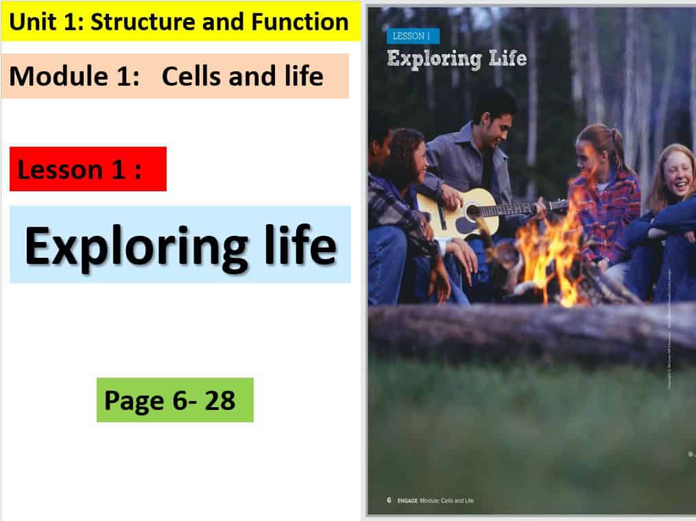 حل درس Exploring life العلوم المتكاملة الصف السادس - بوربوينت