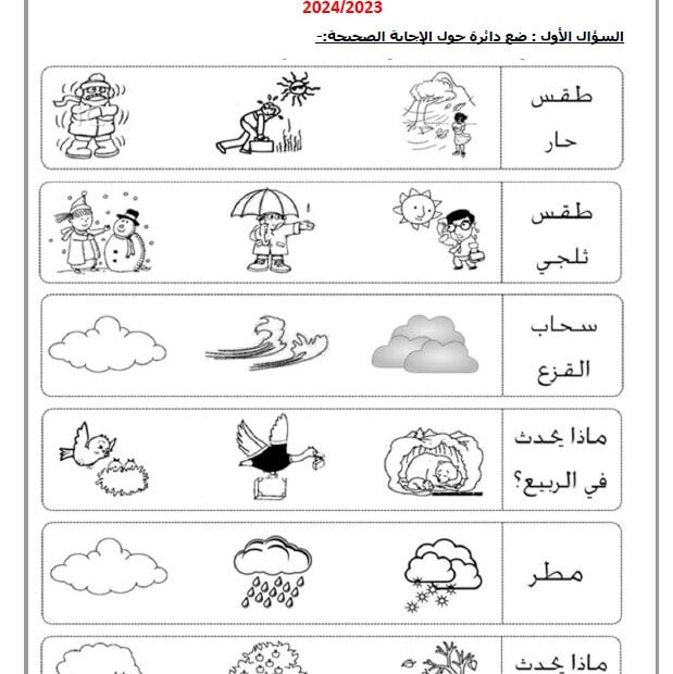 مراجعة للاختبار التكويني الثاني العلوم المتكاملة الصف الأول