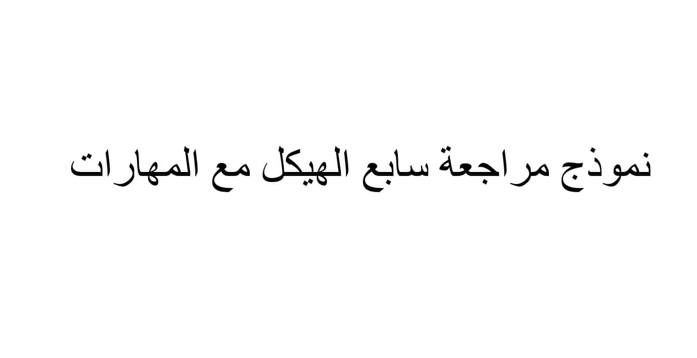 نموذج مراجعة الهيكل مع المهارات الدراسات الإجتماعية والتربية الوطنية الصف السابع - بوربوينت