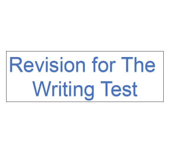 مراجعة عامة Revision for The Writing Test اللغة الإنجليزية الصف الثالث