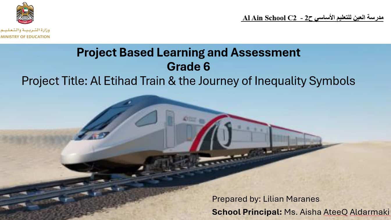 Al Etihad Train & the Journey of Inequality Symbols الأسبوع الثاني الرياضيات المتكاملة الصف السادس - بوربوينت