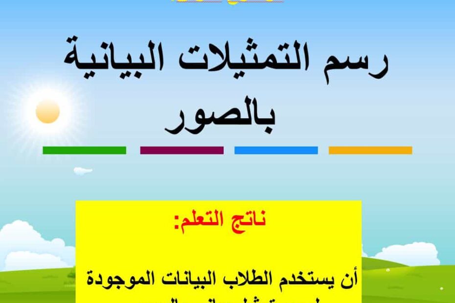 حل درس رسم التمثيلات البيانية بالصور الرياضيات المتكاملة الصف الثاني - بوربوينت