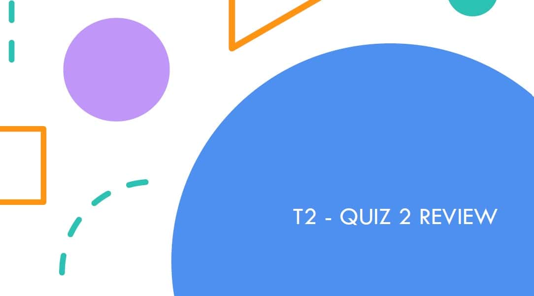 حل مراجعة QUIZ 2 REVIEW الرياضيات المتكاملة الصف الرابع