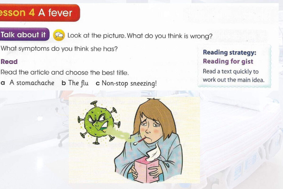 حل درس A fever اللغة الإنجليزية الصف الخامس - بوربوينت