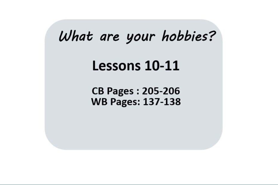 حل درس What are your hobbies اللغة الإنجليزية الصف الثامن - بوربوينت