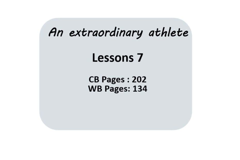حل درس An extraordinary athlete اللغة الإنجليزية الصف الثامن - بوربوينت