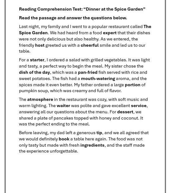 حل أوراق عمل Reading Unit 8 اللغة الإنجليزية الصف التاسع متقدم والعاشر عام