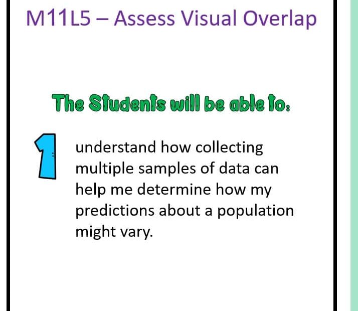 حل درس Assess Visual Overlap الرياضيات المتكاملة الصف السابع - بوربوينت