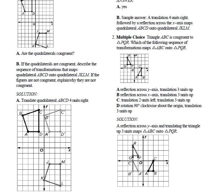 أوراق عمل Module 9 Test Practice الرياضيات المتكاملة الصف الثامن