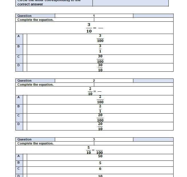 حل أوراق عمل Unit 12 الرياضيات المتكاملة الصف الرابع
