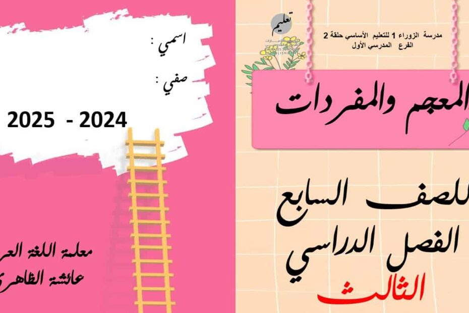المعجم والمفردات اللغة العربية الصف السابع - بوربوينت