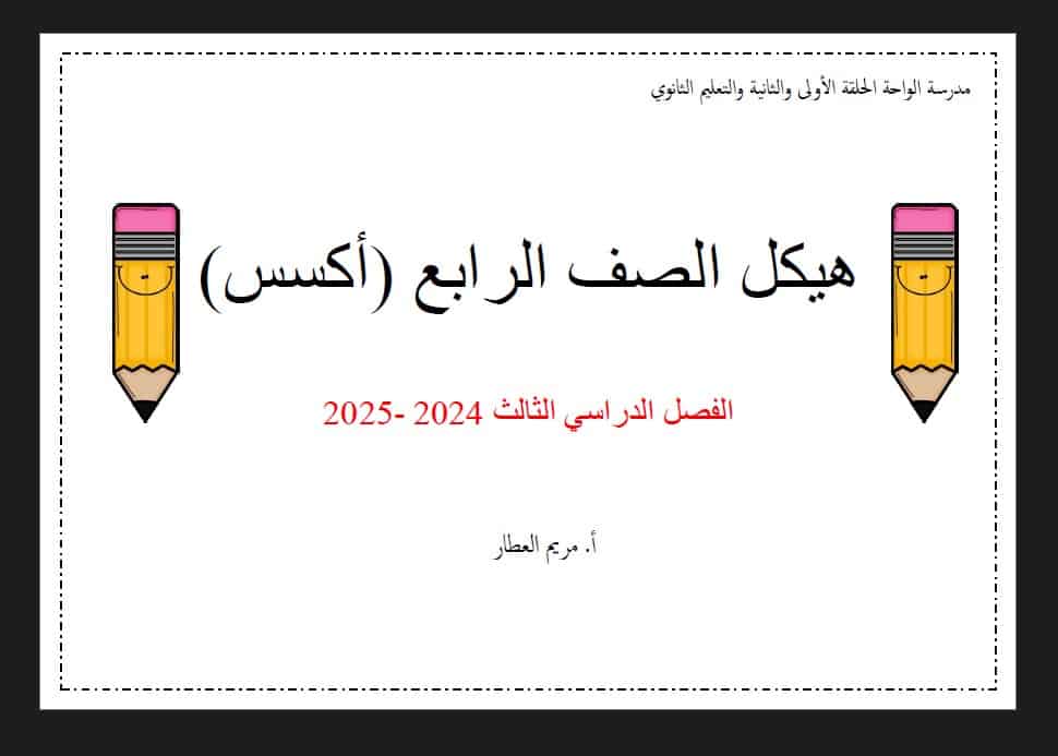 حل مراجعة تدريبات اللغة الإنجليزية الصف الرابع أكسس