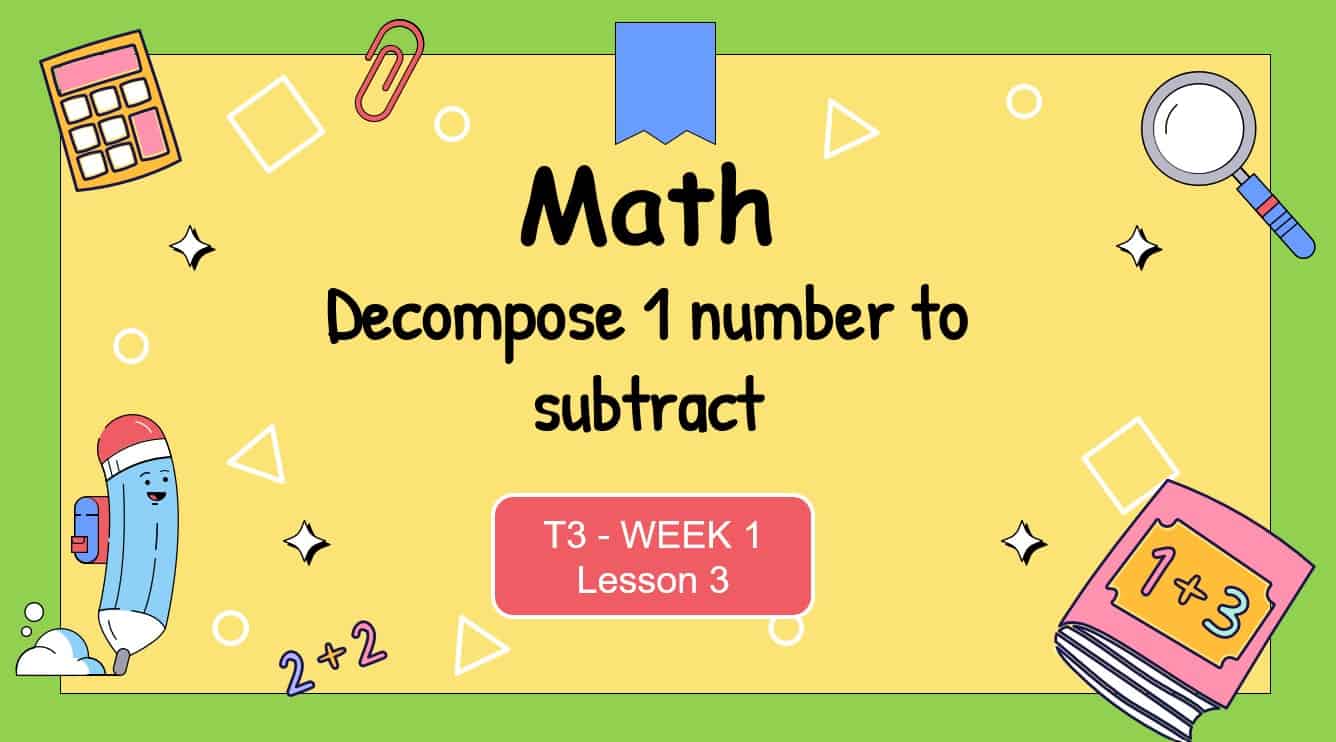 حل درس Decompose 1 number to subtract الرياضيات المتكاملة الصف الثاني - بوربوينت