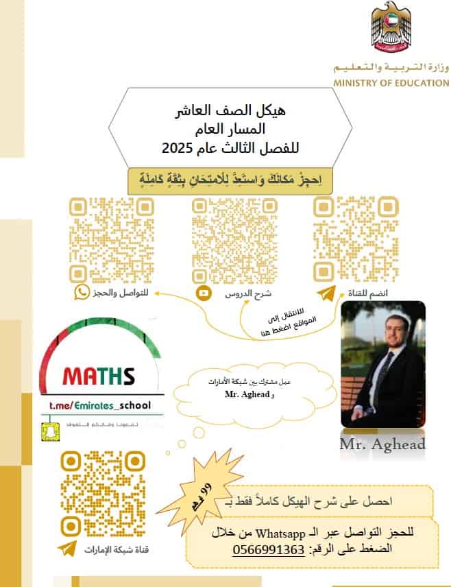 حل تجميع أسئلة الهيكل الرياضيات المتكاملة الصف العاشر عام 