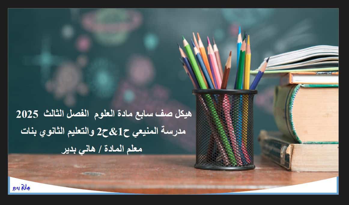 المراجعة النهائية للامتحان العلوم المتكاملة الصف السابع عام