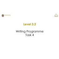 Level 3.2 Writing Programme Task 4 اللغة الإنجليزية الصف السادس - بوربوينت