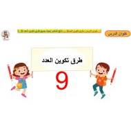 حل درس طرائق تكوين العدد 9 الرياضيات المتكاملة الصف الأول - بوربوينت