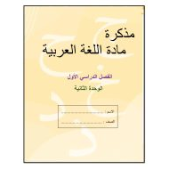 مذكرة الحروف من حرف الجيم إلى حرف الذال اللغة العربية الصف الأول