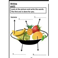 أوراق عمل متنوعة Writing الغة الإنجليزية الصف الثاني