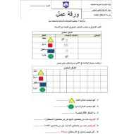 ورقة عمل مراجعة الوحدة السابعة تنظيم التمثيلات البيانية واستخدامها الرياضيات المتكاملة الصف الأول