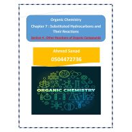 ملخص وأوراق عمل Other Reactions of Organic Compounds الكيمياء الصف الثاني عشر متقدم