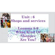 حل درس What Kind Of Shopper Are You اللغة الإنجليزية الصف التاسع - بوربوينت