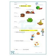 اللغة الإنجليزية ورقة عمل (اختبار قصير الوحدة السادسة - السابعة) للصف الثاني