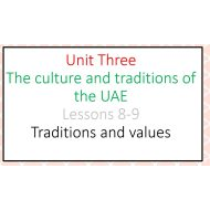 حل درس Traditions and values اللغة الإنجليزية الصف الثامن - بوربوينت