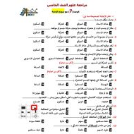 حل أوراق عمل الوحدة السابعة العلوم المتكاملة الصف الخامس