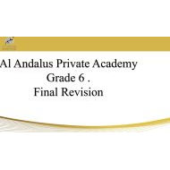 تدريبات Final Revision اللغة الإنجليزية الصف السادس - بوربوينت