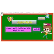 حل درس مقارنة الأطوال الرياضيات المتكاملة الصف الأول - بوربوينت