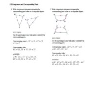 حل أوراق عمل Congruence and Corresponding Parts الرياضيات المتكاملة الصف الثامن