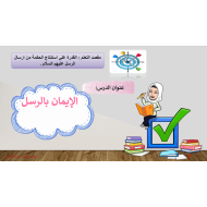 حل درس الإيمان بالرسل التربية الإسلامية الصف الثاني - بوربوينت