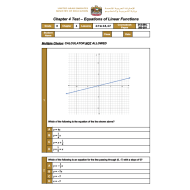 الرياضيات المتكاملة أوراق عمل (Equations of Linear Functions) بالإنجليزي للصف الثامن مع الإجابات