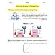 ملخص Change in temperature العلوم المتكاملة الصف السابع