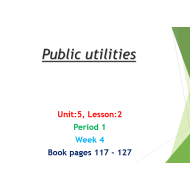 التربية الإسلامية بوربوينت درس (Public utilities) لغير الناطقين باللغة العربية للصف الرابع