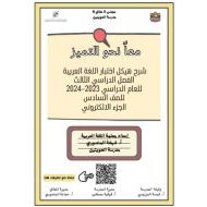 شرح هيكلة امتحان اللغة العربية الصف السادس