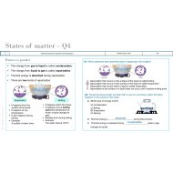 حل مراجعة States of matter العلوم المتكاملة الصف السادس Inspire