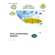 حل أوراق عمل مراجعة اللغة الإنجليزية الصف الثالث