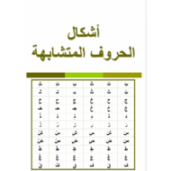 أوراق عمل أشكال الحروف المتشابهة اللغة العربية الصف الأول - بوربوينت