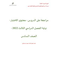 مراجعة على الدروس محتوى الاختبار التربية الإسلامية الصف السادس